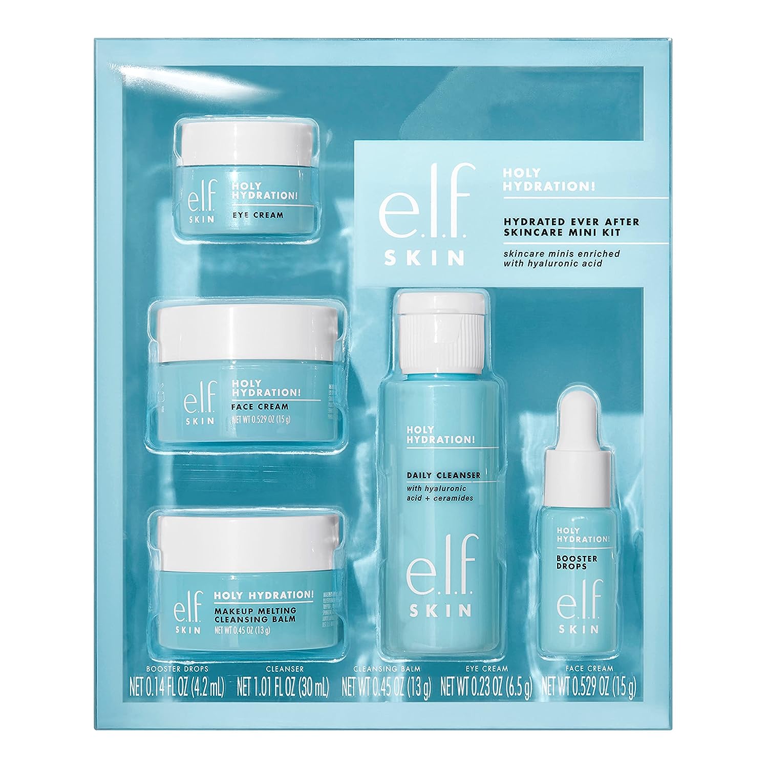 Skincare Mini Kit, Cleanser, Makeup Remover, Moisturizer & Eye Cream For Hydrating Skin, TSA-friendly Sizes
